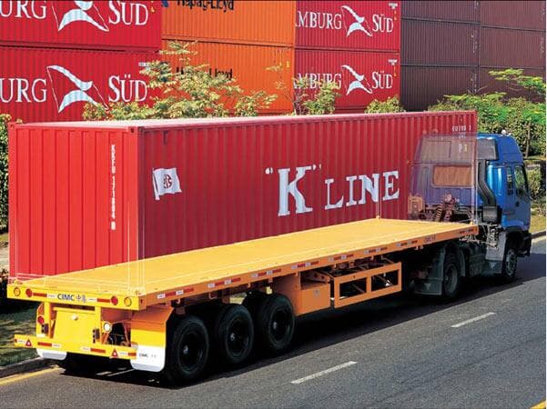 CIMC 40ft 3 Axles Flatbed Container Semi_trailer